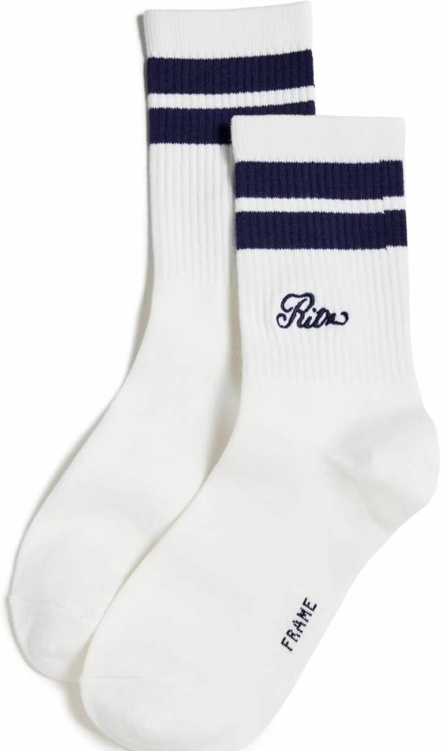 FRAME Women's & Unisex Striped Athletic Socks - X Ritz Sporty Casual Design