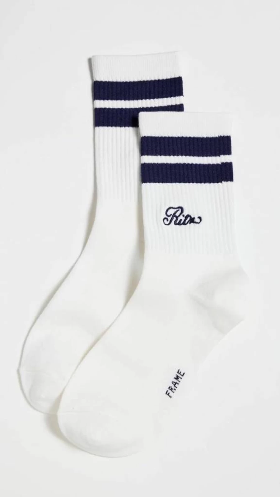 FRAME Women's & Unisex Striped Athletic Socks - X Ritz Sporty Casual Design
