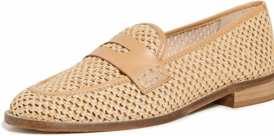Andrea Gomez Women's Camila Raffia Loafers – Comfortable Summer Slip-On Shoes