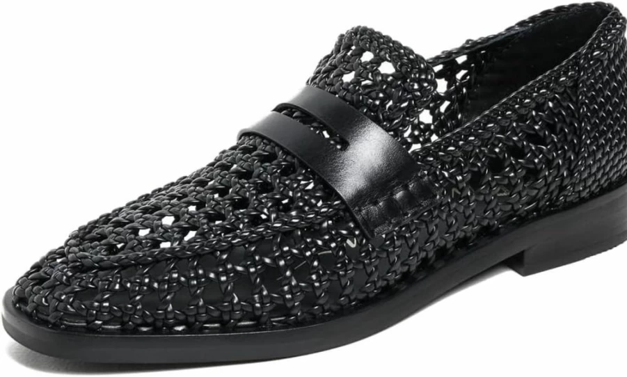 3.1 Phillip Lim Women's Alexa Macrame Woven Loafers - Stylish Casual Slip-On Shoes