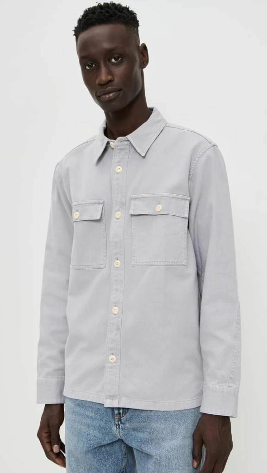Madewell Men's Vintage Washed Garment-Dyed Work Shirt - Casual Button-Down Shirt for Men