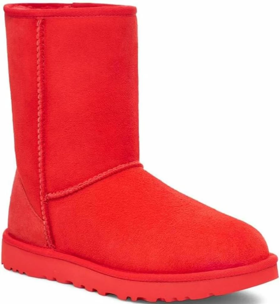 UGG Classic Short II Boots for Women - Black, Size 6 | Genuine Shearling Winter Boots