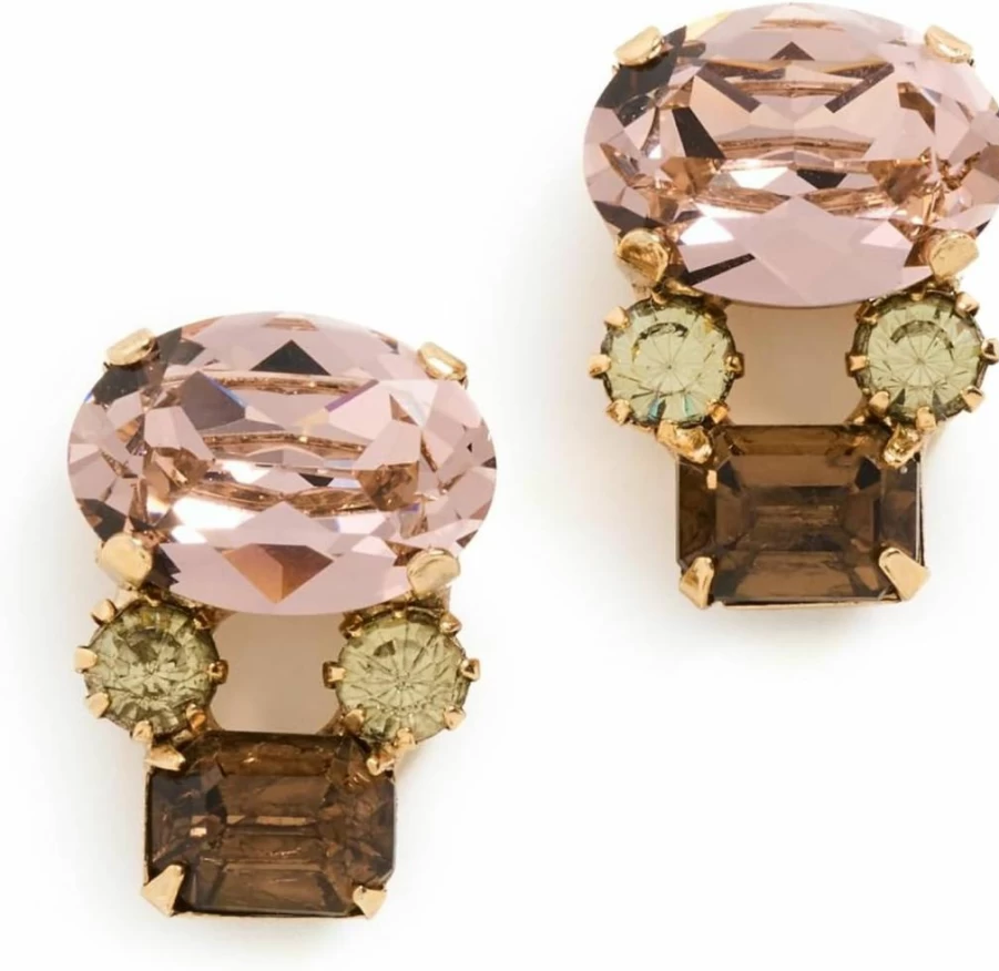 Jennifer Behr Dottie Women's Stud Earrings – Elegant Crystal Rhinestone Studs for Everyday Wear