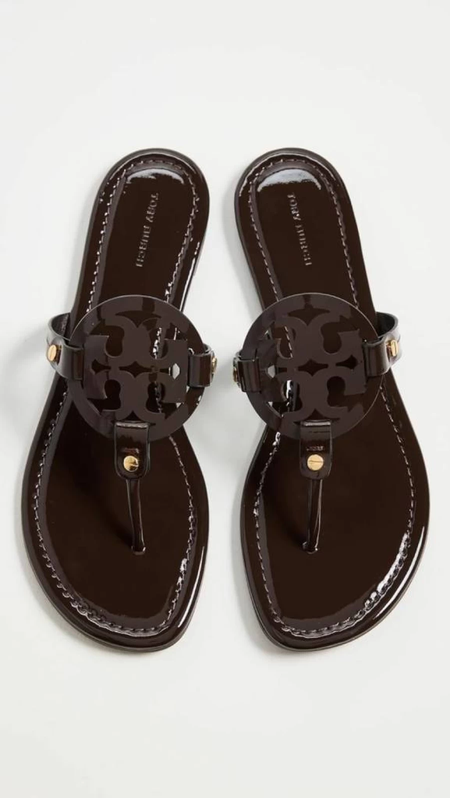 Tory Burch Women's Miller Leather Slide Sandals - Comfortable Flat Summer Slide Sandals for Women