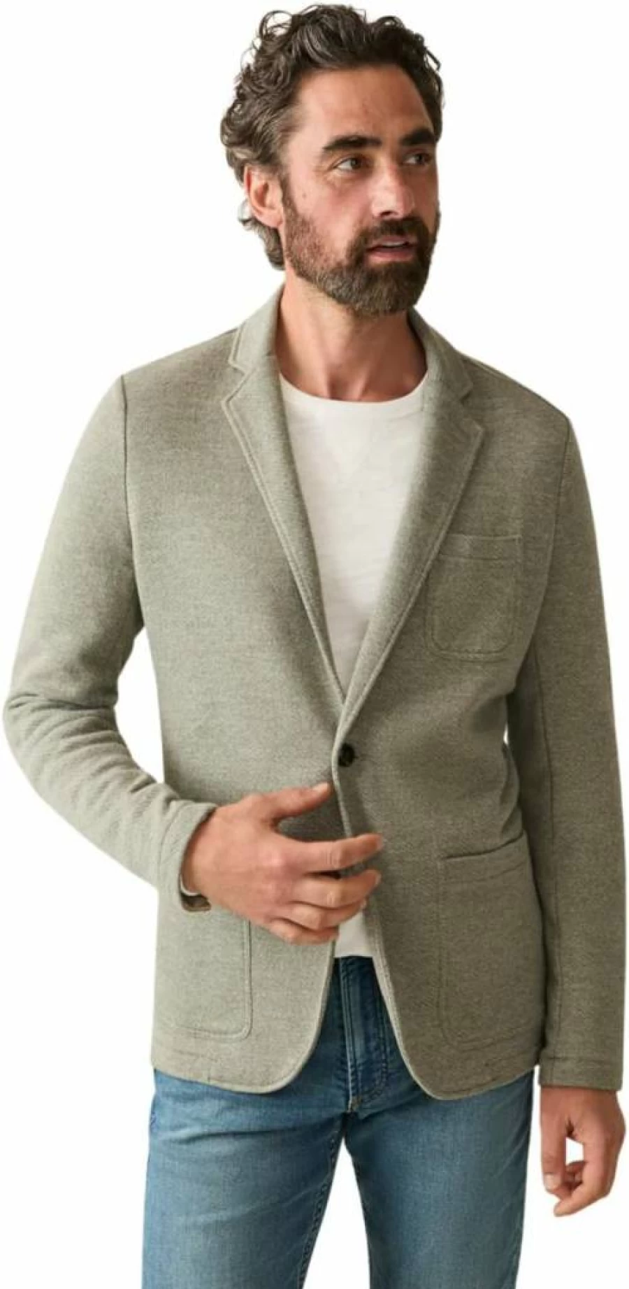 Faherty Men's Inlet Knit Blazer - Lightweight Casual Sport Coat for Men