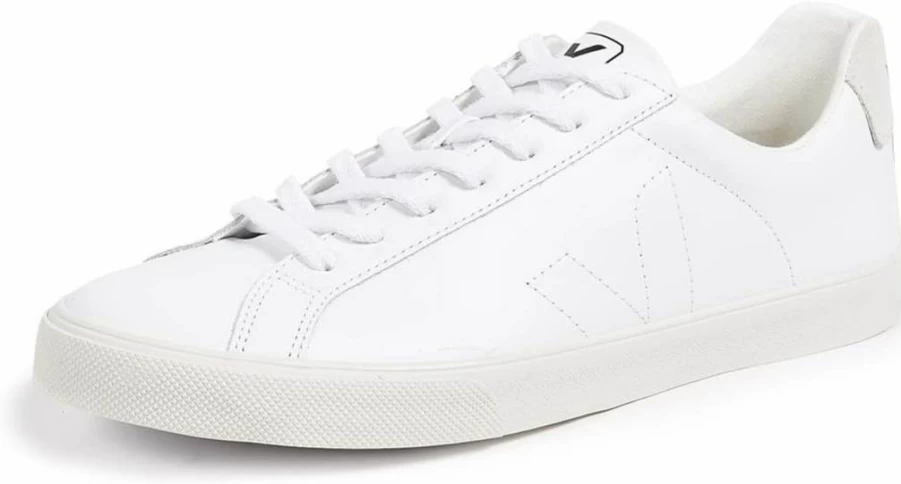 Veja Men's Esplar Leather Sneakers – Sustainable Vegan White Low-Top Shoes