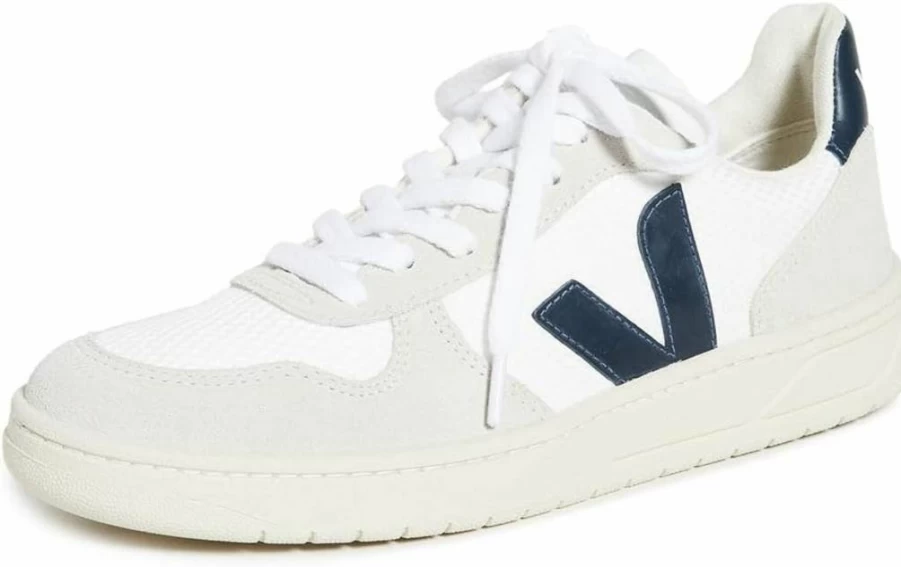 Veja Women's V-10 Vegan Leather Sneakers - Sustainable White Eco-Friendly Fashion Shoes