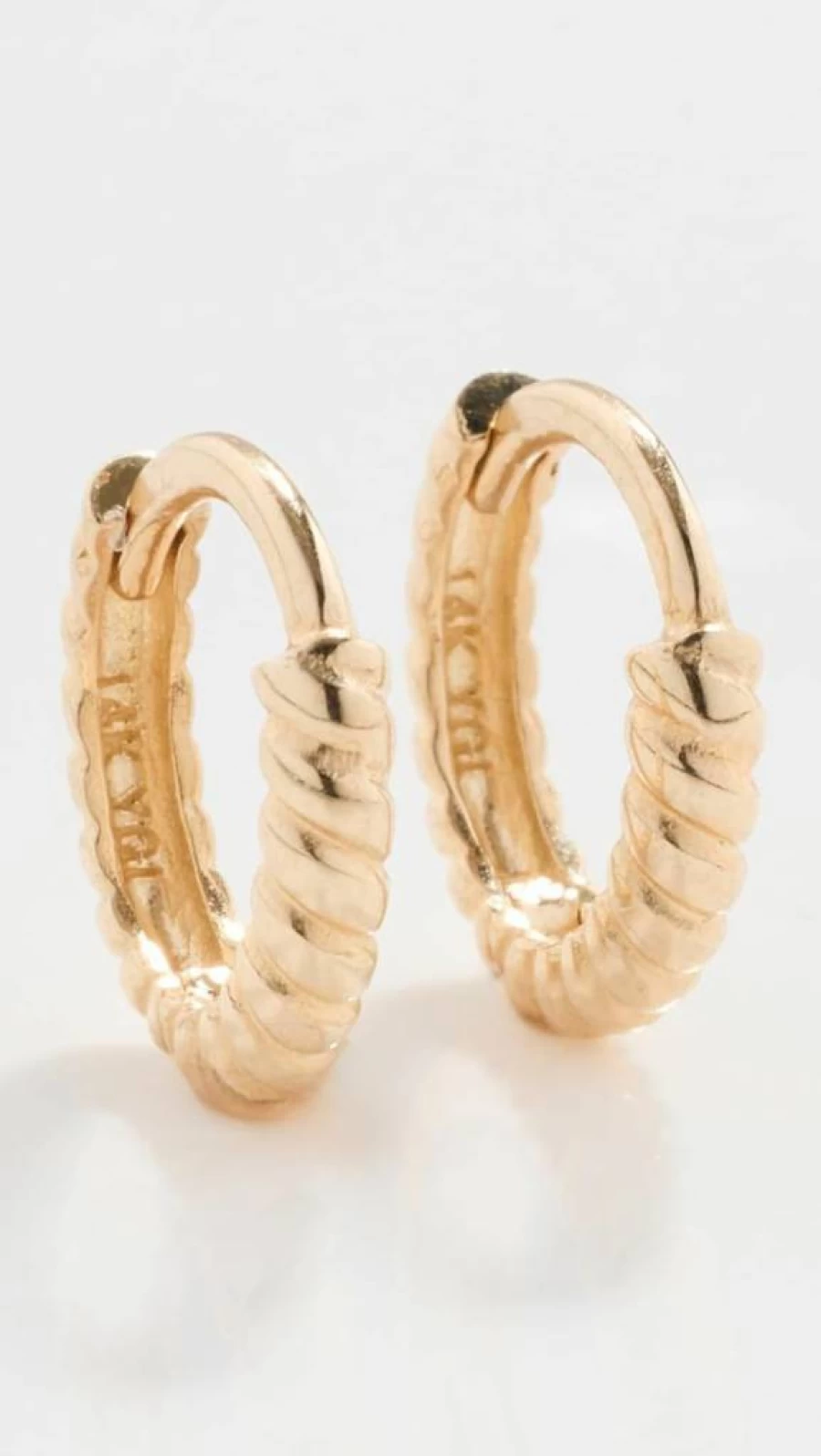 Ariel Gordon 14K Gold Twisted Petite Hoop Earrings for Women