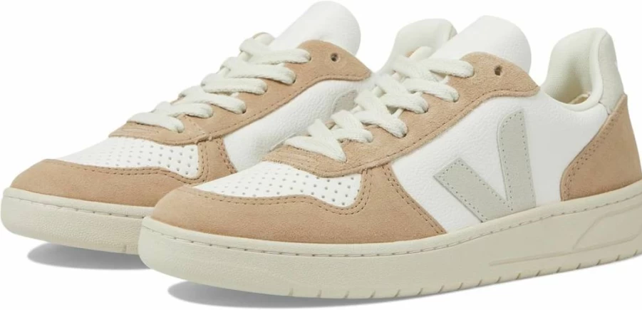 Veja V-90 Men's Sneakers in Extra White | Sustainable Leather Canvas Eco-Friendly Shoes