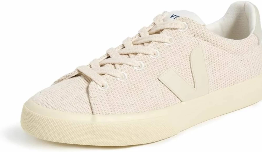 Veja Women's Campo Mesh Sneakers | Lightweight Sustainable White Leather Tennis Shoes | Eco-Friendly Fashion Footwear