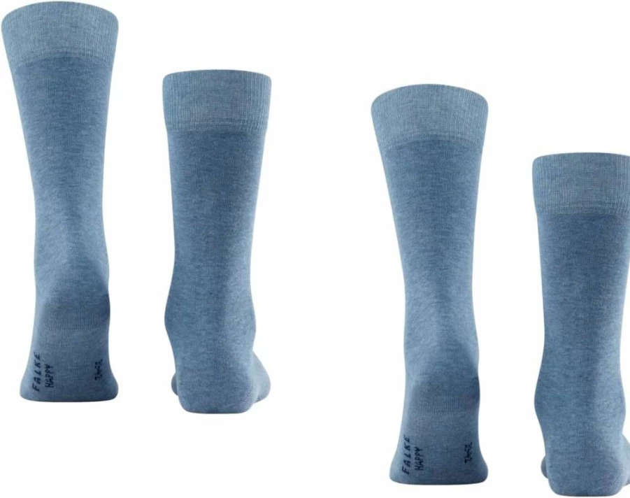FALKE Men's Happy 2-Pack Striped Dress Socks for Business Casual Wear