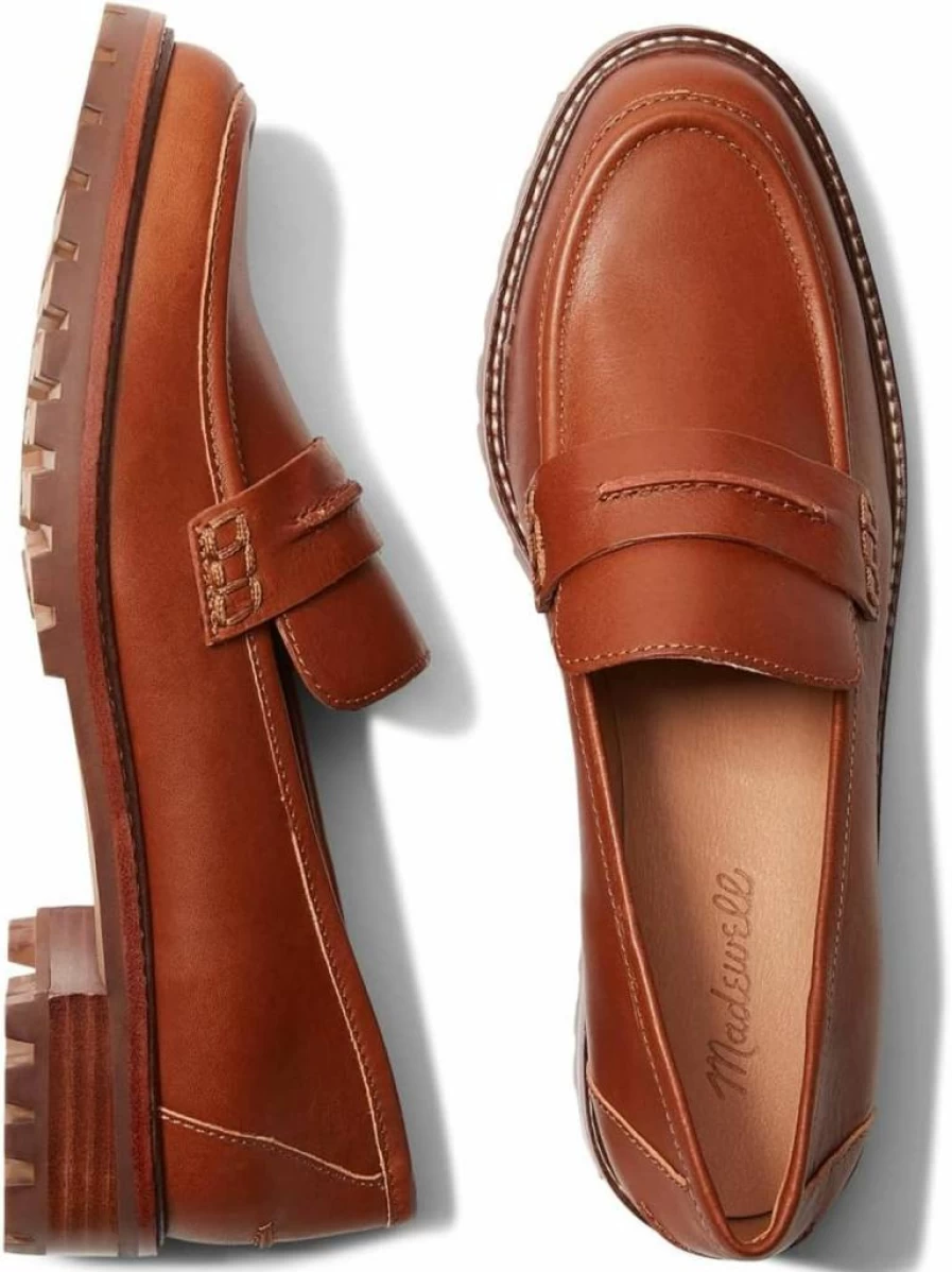 Madewell Women's Corinne Lug Sole Loafers - Comfortable Slip-On Casual Shoes