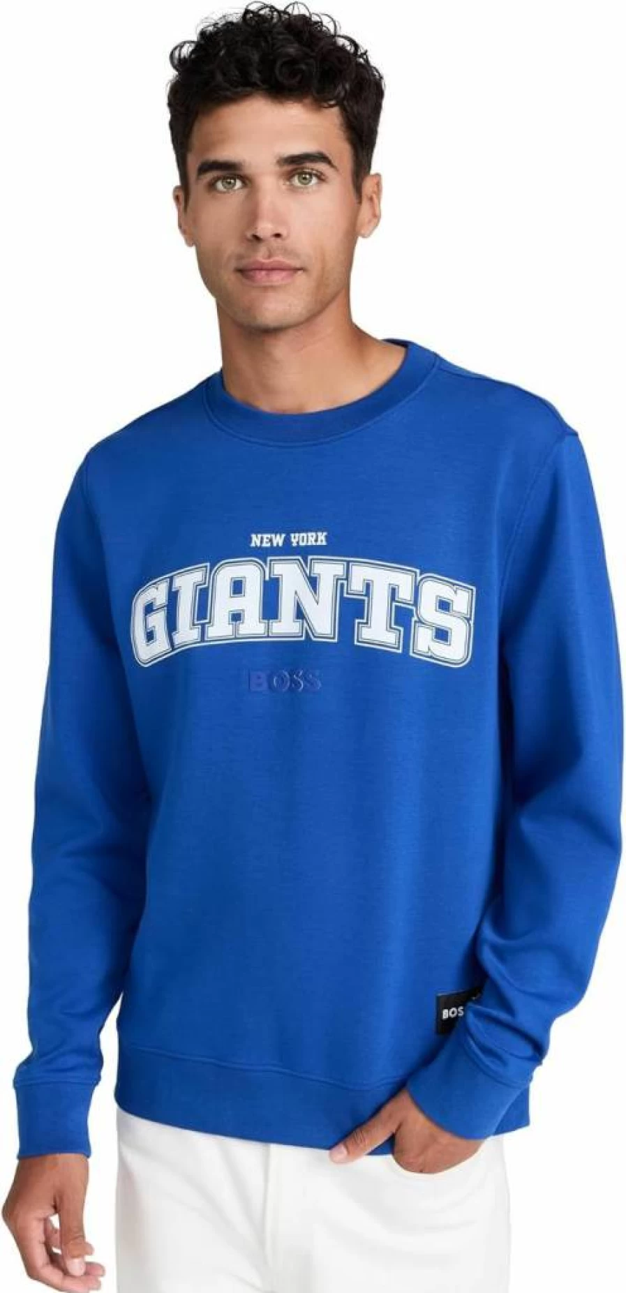 BOSS Men's Giants Logo Crewneck Sweatshirt | Casual Pullover Hoodie