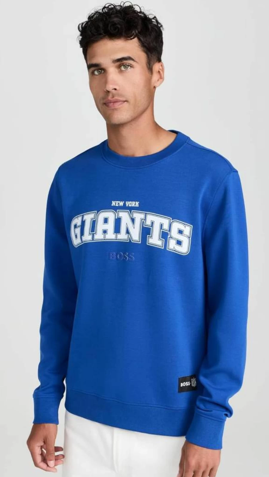 BOSS Men's Giants Logo Crewneck Sweatshirt | Casual Pullover Hoodie