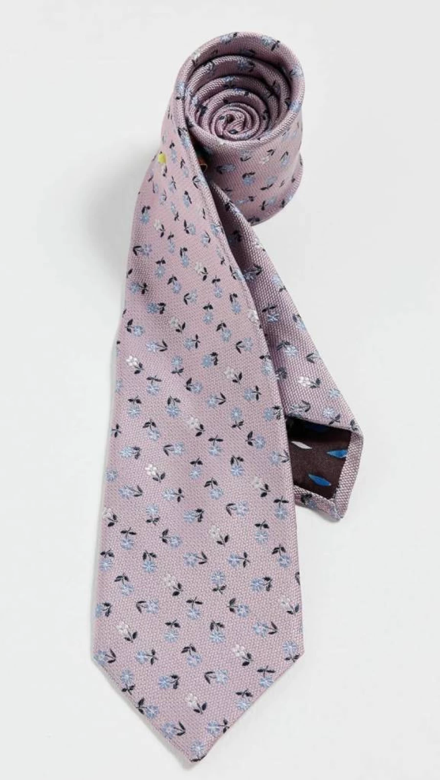 Paul Smith Men's Floral Daisy Silk Tie - Luxury Designer Necktie for Men