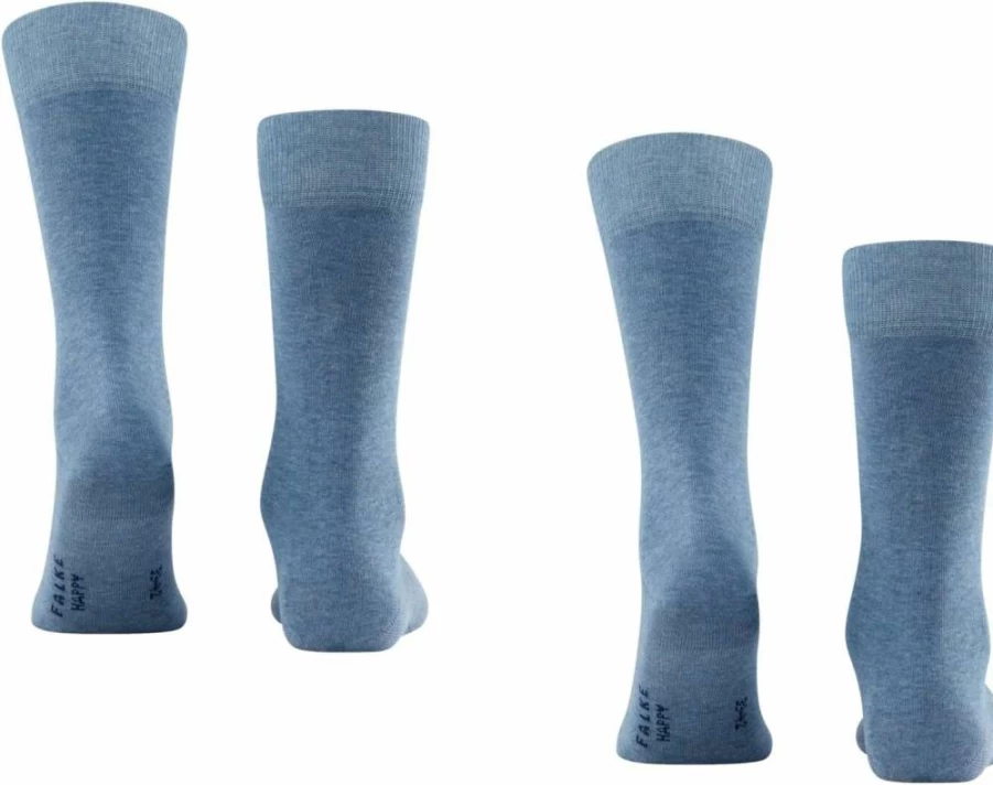 FALKE Men's Happy 2-Pack Striped Dress Socks for Business Casual Wear