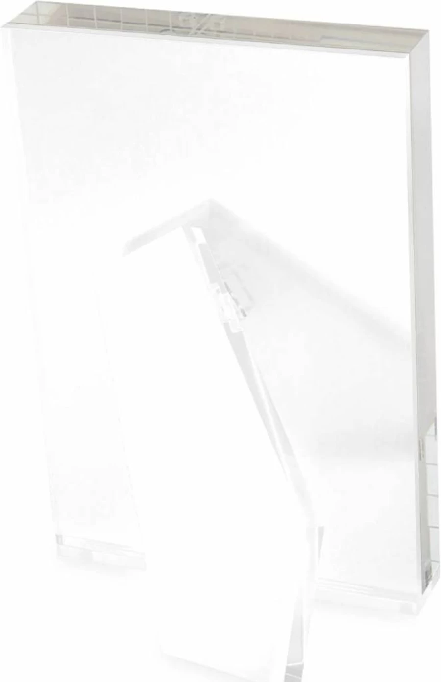 TIZO Vertical 4x6 Lucite Photo Frame - 1 Inch Thick Clear Acrylic with Magnetic Closure, Elegant Display for Pictures - Multiple Colors (Boutique Quality)