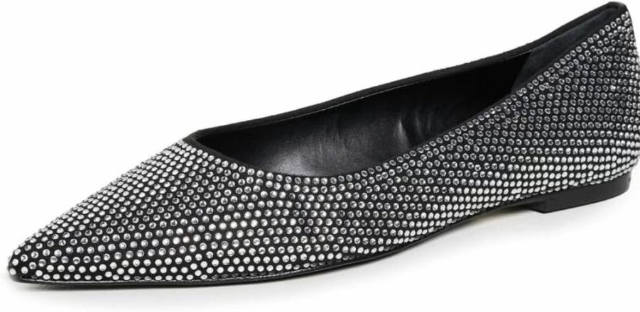 SCHUTZ Lyla Women's Flats with Half Bow Detail - Elegant Comfortable Slip-On Shoes