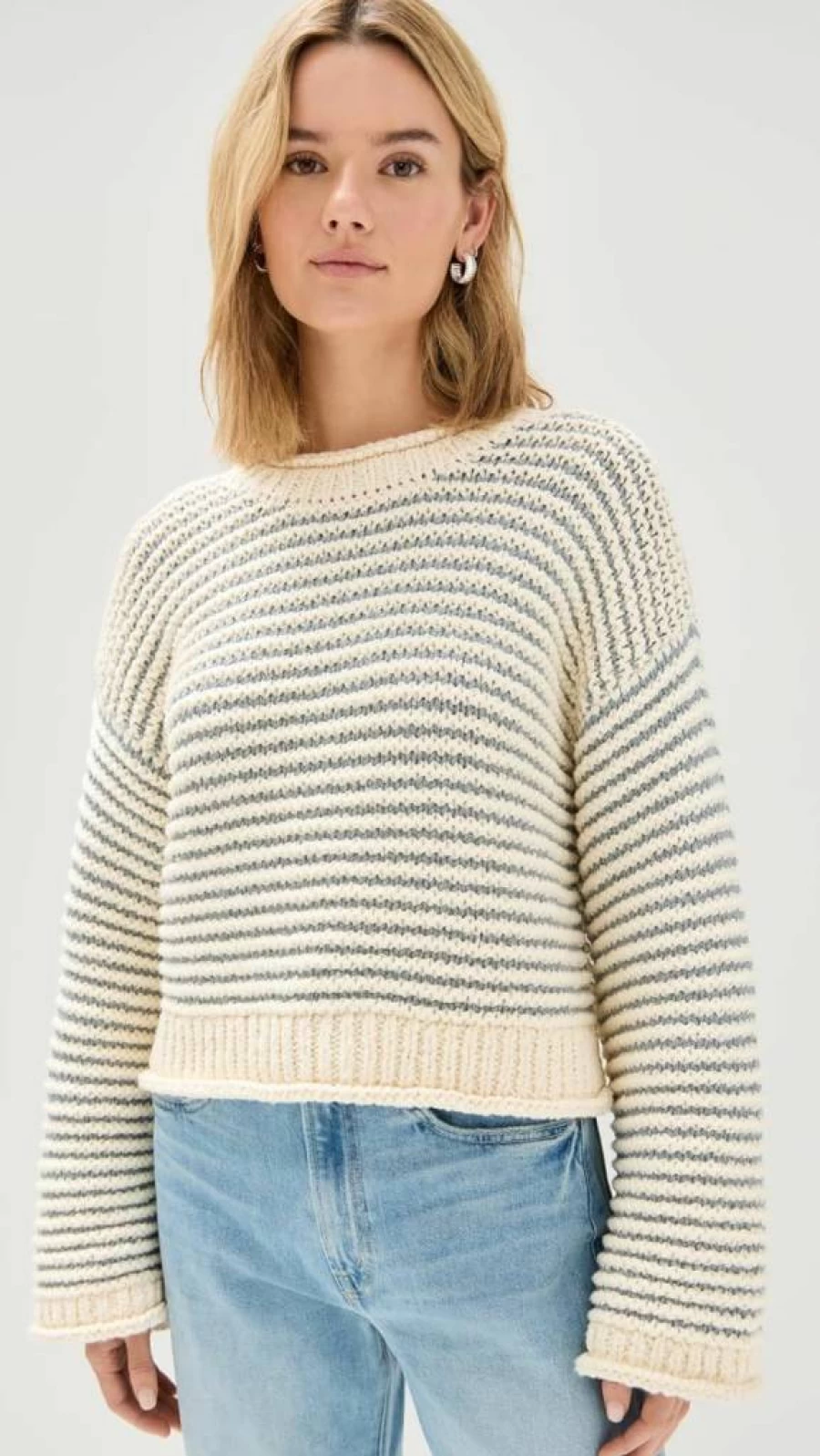 MOTHER Women's Bell Sleeve Sweater - Elegant Knit Top for Women