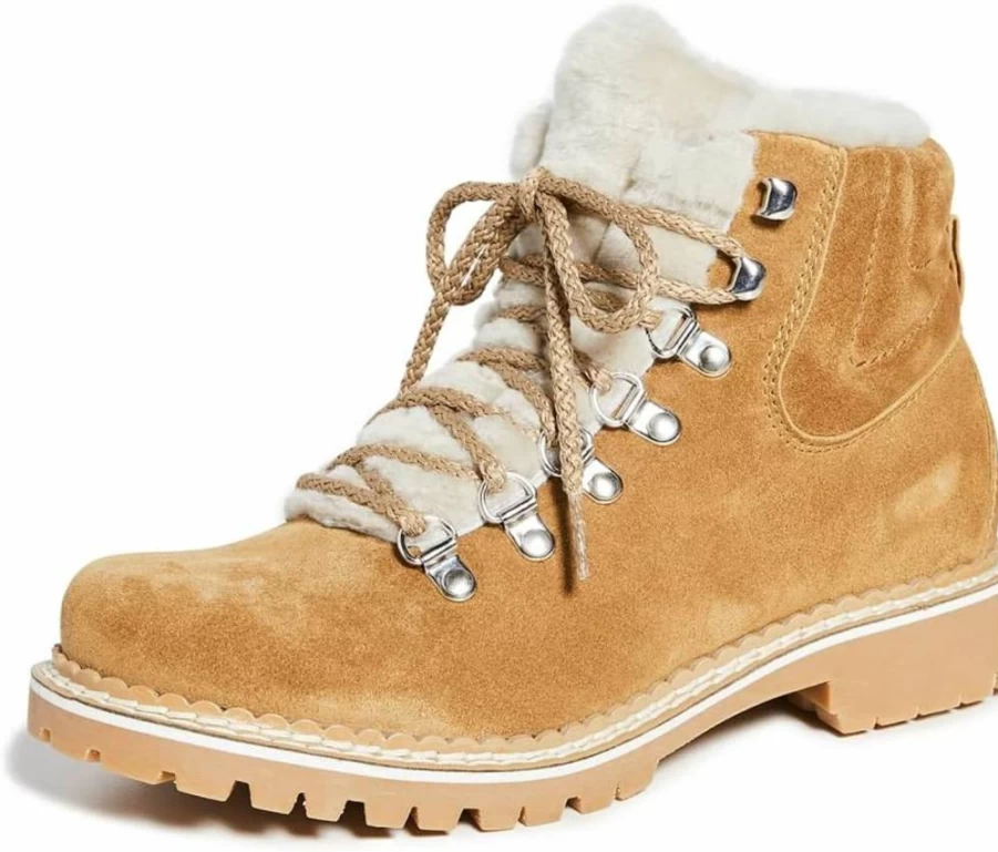Montelliana Women's Camelia Shearling Lined Boots - Winter Sheepskin Fur Ankle Booties