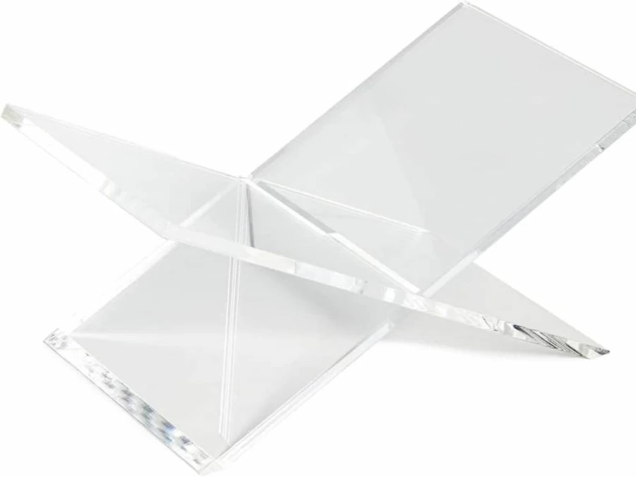Tizo Design Clear Acrylic Book Stand for Women - Adjustable Reading Holder for Desk, Cookbooks, and Bible