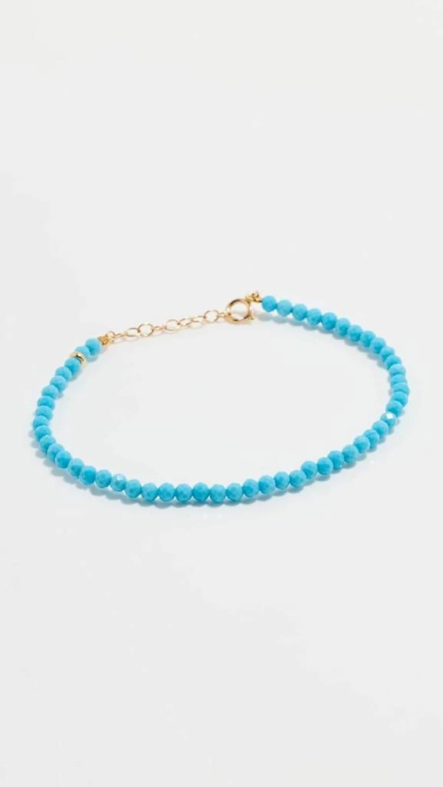 JIAJIA 14K Gold December Birthstone Bracelet for Women - Genuine Blue Topaz Gemstone Gift