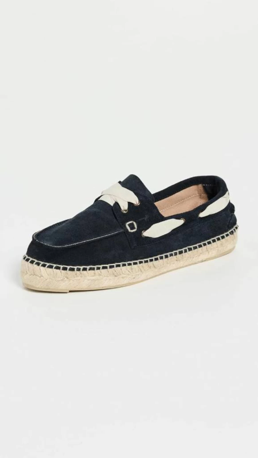 Manebi Women's Comfortable Slip-On Boat Shoes with Espadrille Sole for Casual Wear
