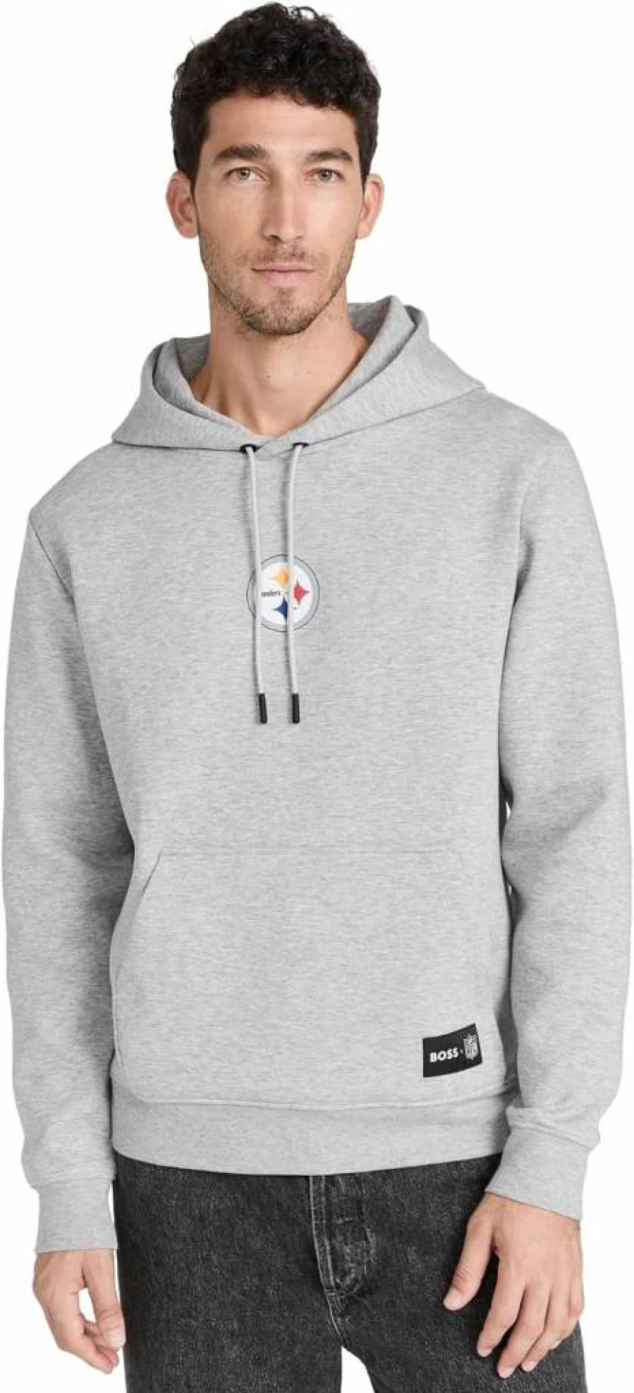 BOSS Men's Pittsburgh Steelers Hoodie - Official NFL Licensed Pullover Sweatshirt