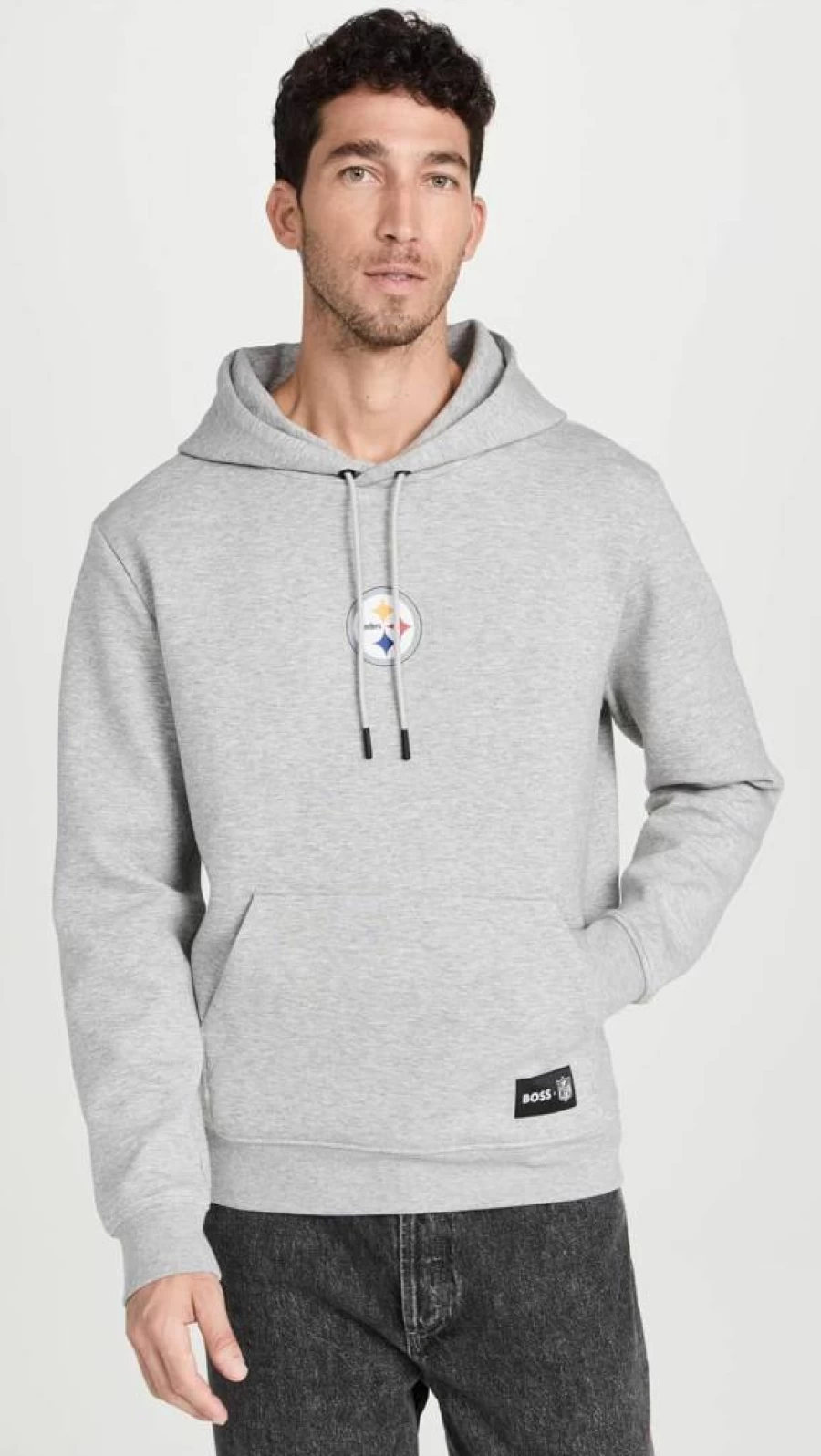 BOSS Men's Pittsburgh Steelers Hoodie - Official NFL Licensed Pullover Sweatshirt