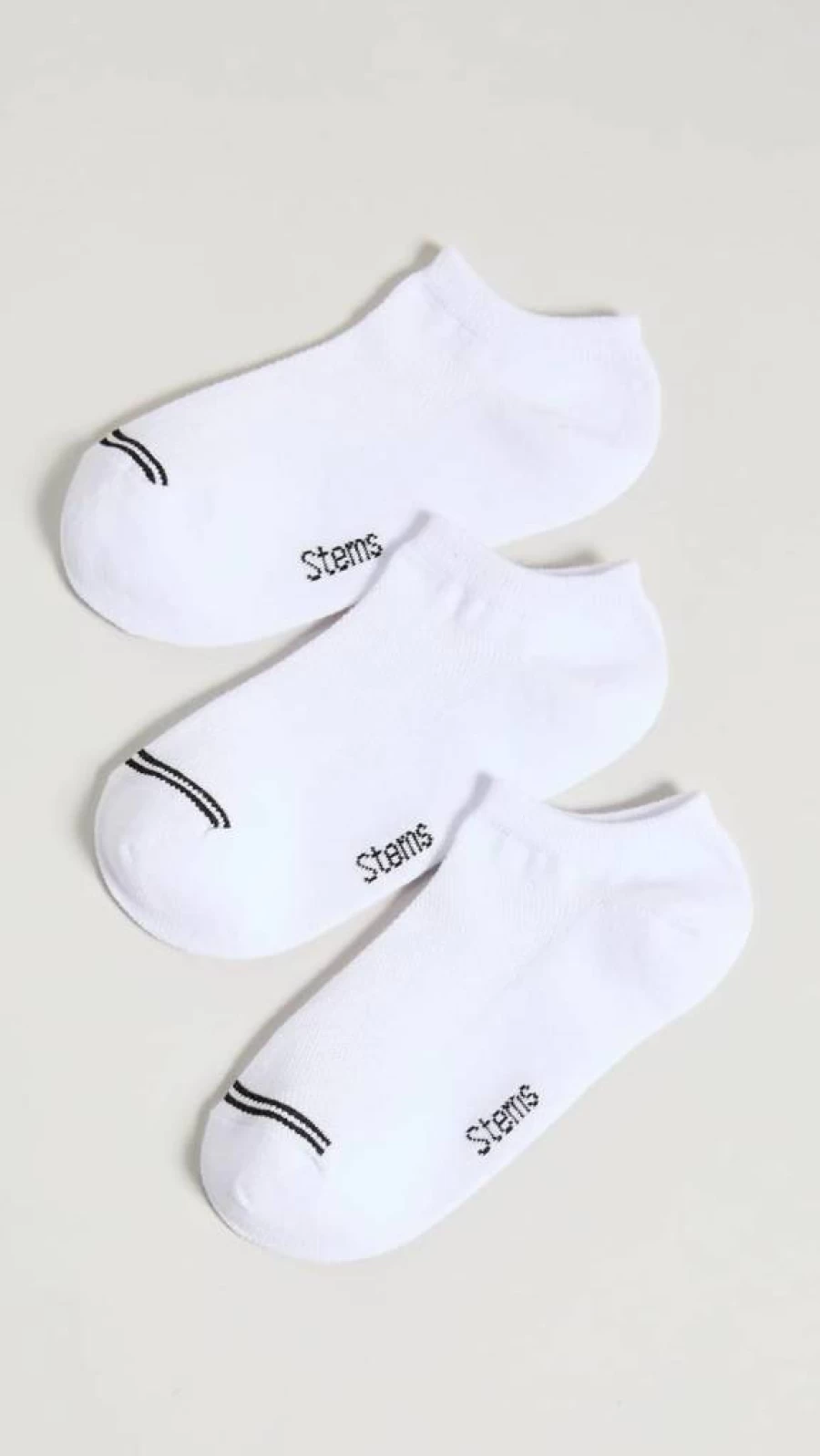 STEMS Women's 3-Pack No-Show Athletic Socks for Training & Sports