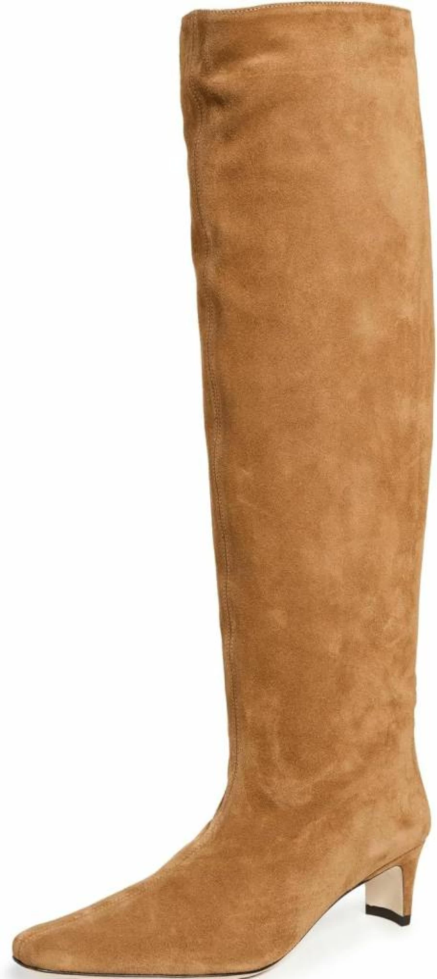 STAUD Wally Boots for Women - Chunky Heel Ankle Boots Leather Casual Shoes