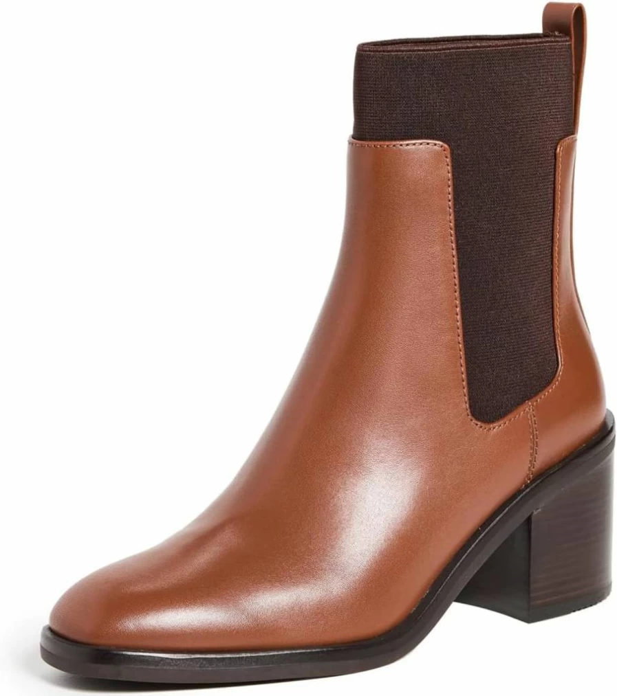 3.1 Phillip Lim Women's Alexa Chelsea Boots - 70mm Heel, Ankle Boots, Leather Upper, Fashion Footwear