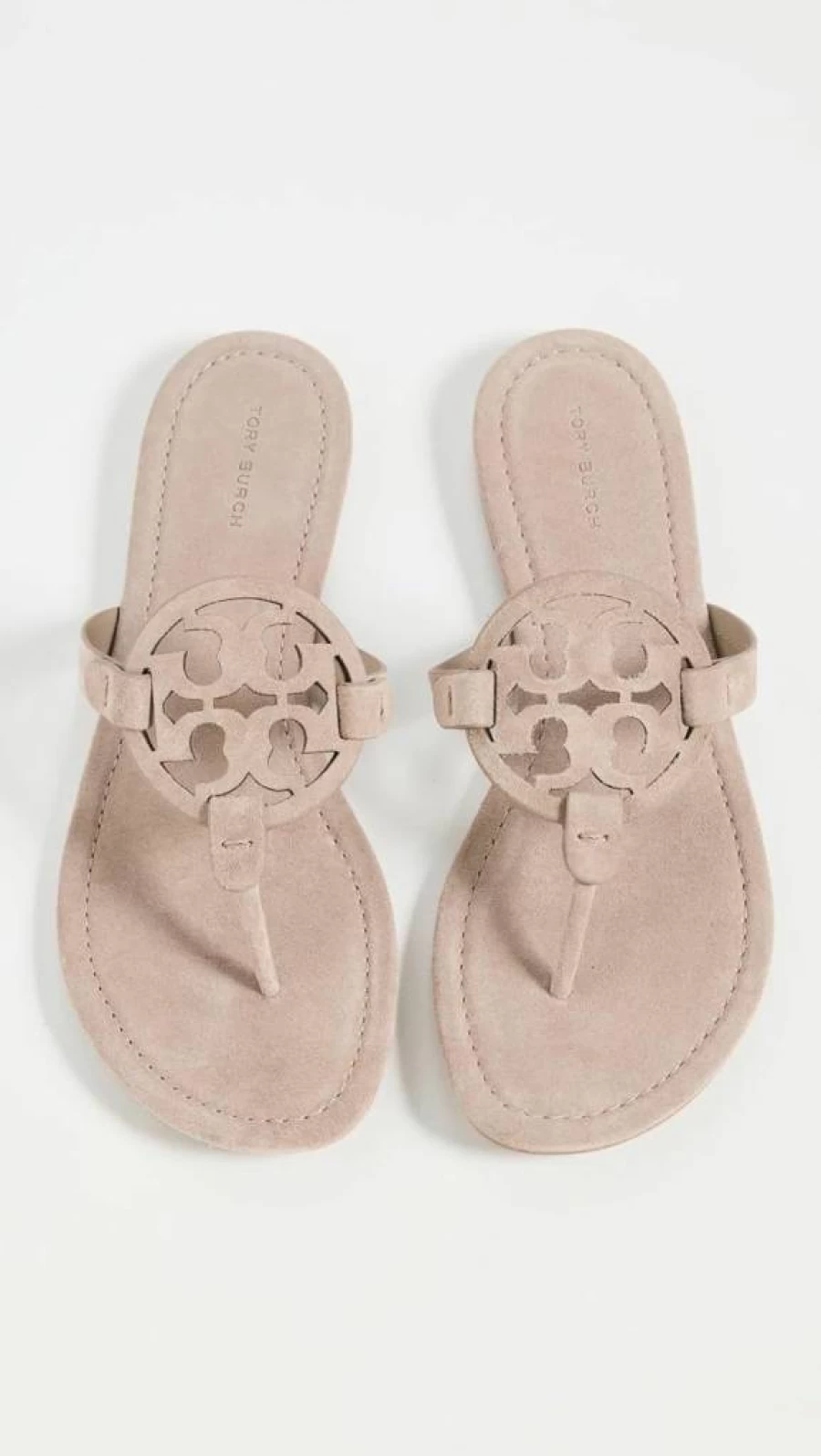 Tory Burch Women's Miller Leather Slide Sandals - Comfortable Flat Summer Slide Sandals for Women
