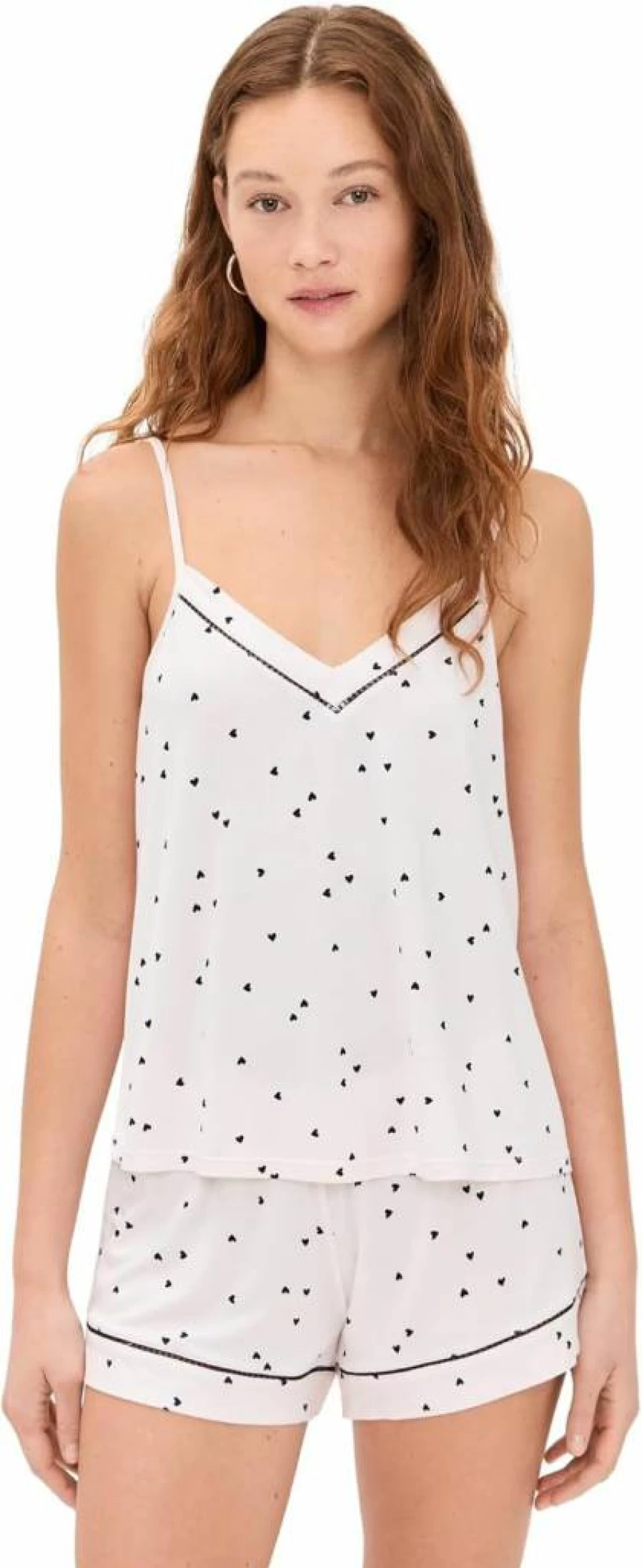 Eberjey Fiona Women's Double V-Neck Cami Pajama Set with Matching Shorts